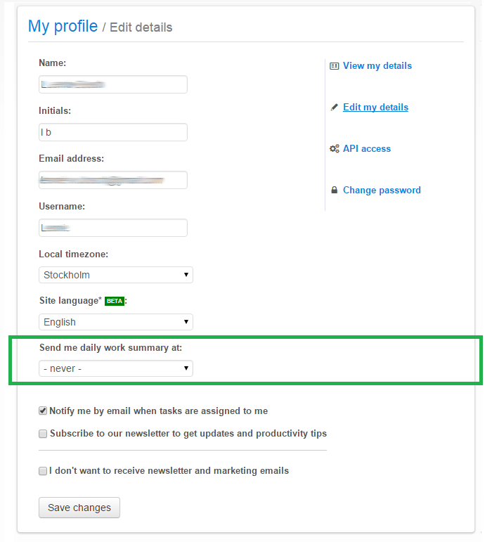 Changing Arrival Times and Disabling the Daily Summary Email How to Disable the Daily Summary Email