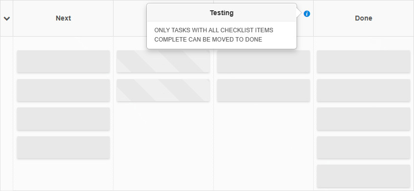 Kanban Tool board with a lane policy applied