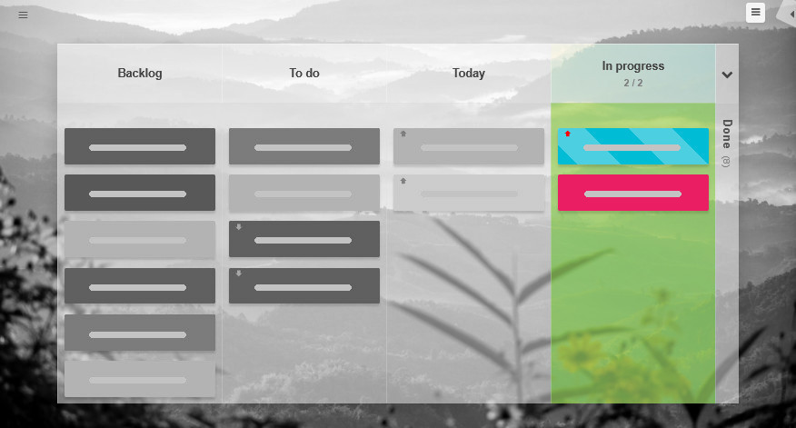 A Kanban Tool board with built-in work in progress limits