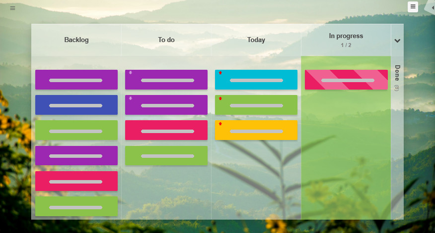 A Kanban Tool board with a distinct Today column