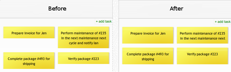 The Kanban board example by Kanban Tool with fixed cards height