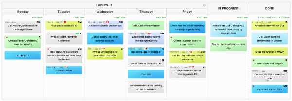 Kanban calendar