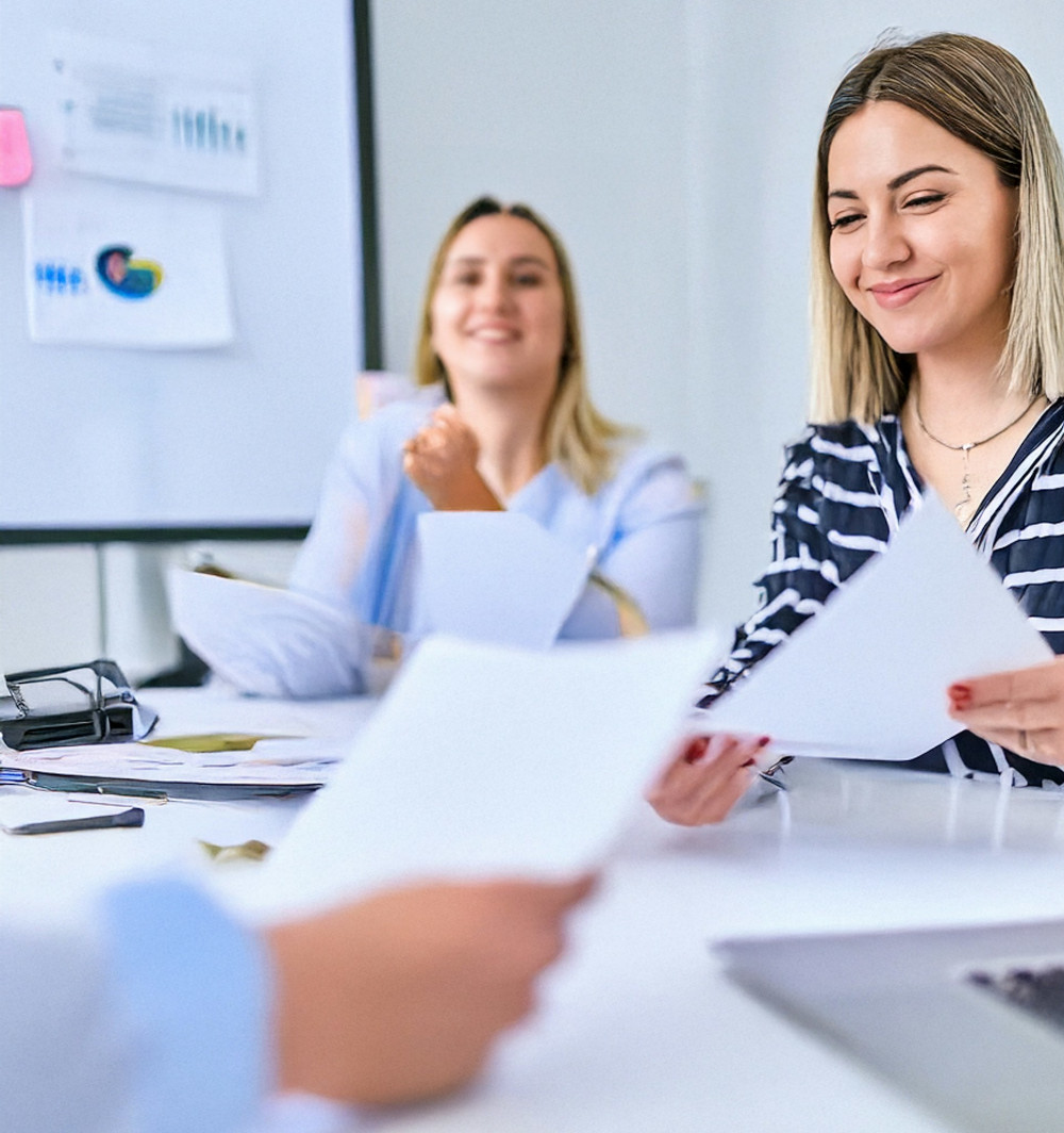 Kaizen - a culture of intentional discomfort Coworkers focusing on paperwork