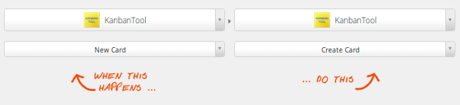 Kanban Tool and Zapier: Choose a trigger and action