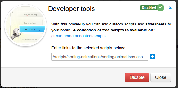 Enable sorting animations