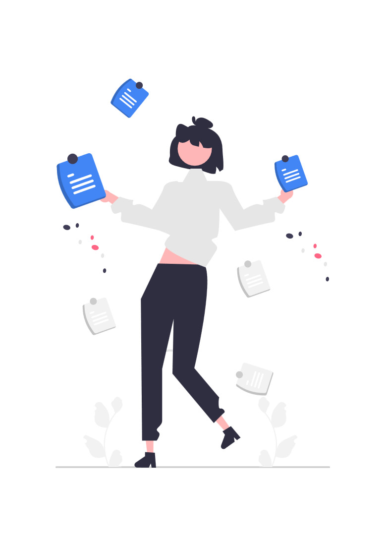 The focus of Kanban is optimal continuous work delivery A woman juggles idea cards