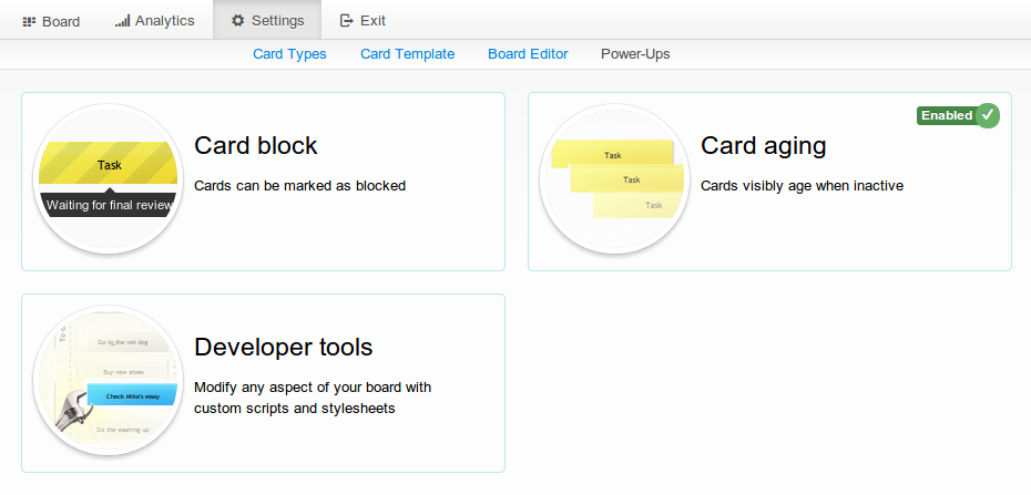 Kanban Tool power-ups