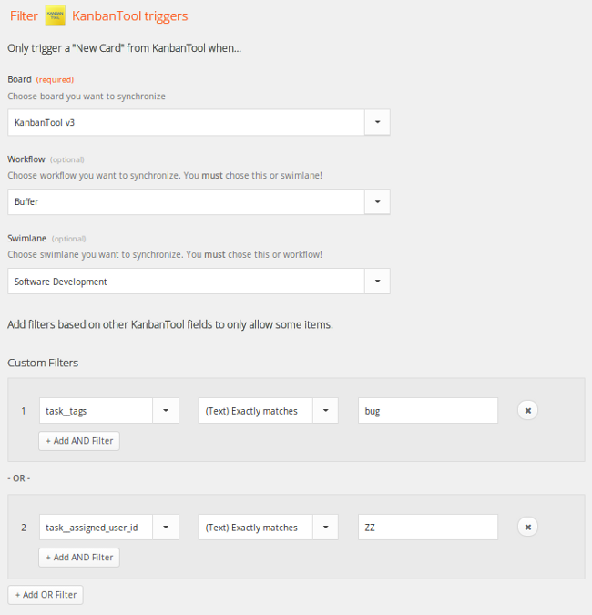 Kanban Tool and Zapier: Set up a trigger