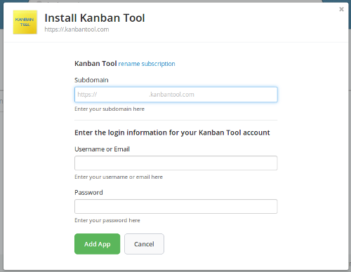 Bitium integration with kanban tool