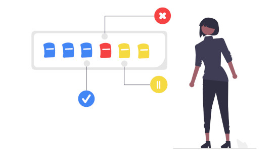 A blocked task clogging the flow visible on a task board