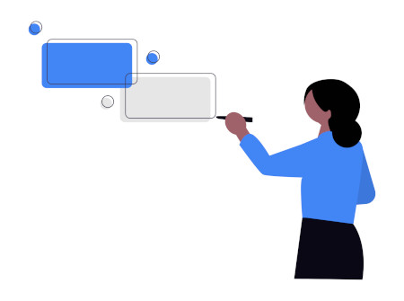 Designing an effective pull system Woman begins drawing a process map