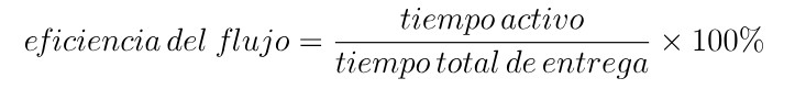 Cálculo de la eficiencia del flujo