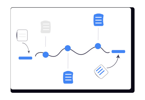 A diagram presenting a unique process flow