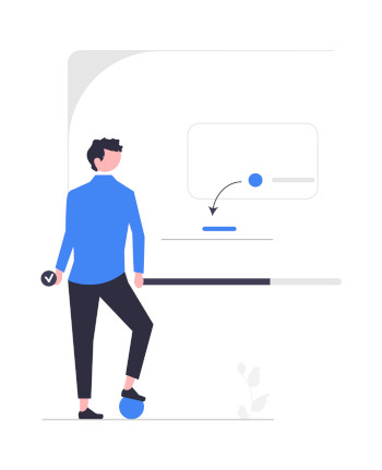 Man stands next to an SLE diagram