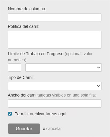 Habilitar el archivo de tareas en la columna