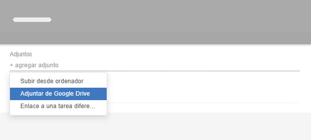 Archivos adjuntos de Google Drive