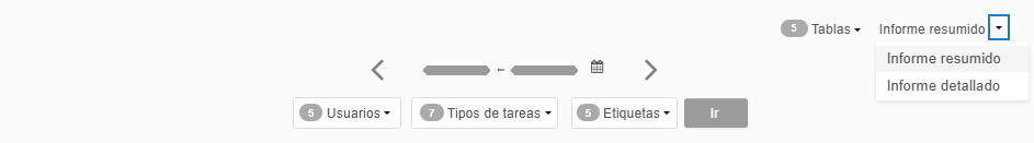 Cambio de tipo de informe de tiempo Cambio de tipo de informe de tiempo