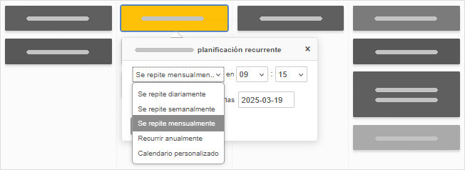Configuración de una programación de tareas periódicas