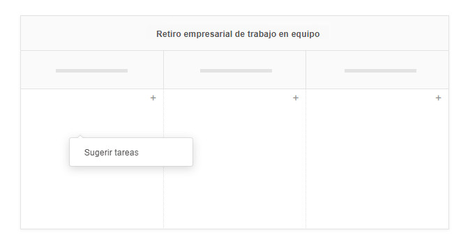 Sugerencias de tarjetas de tareas de la IA
