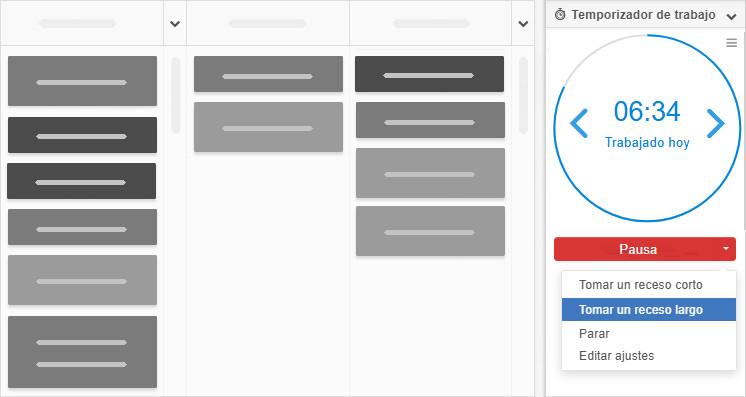 Detener manualmente el Temporizador de Trabajo