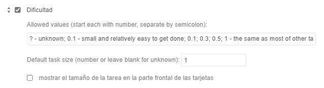 Dificultad de la tarea - predeterminada