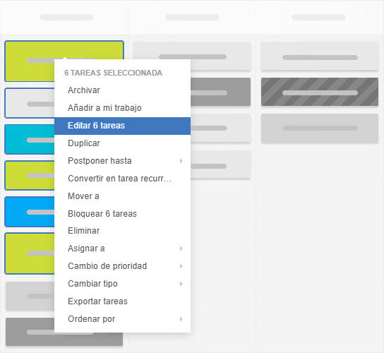 Editar varias tareas a la vez Editar varias tareas a la vez