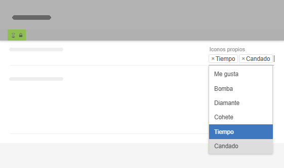 Selector de iconos de tarjetas propias - ejemplo