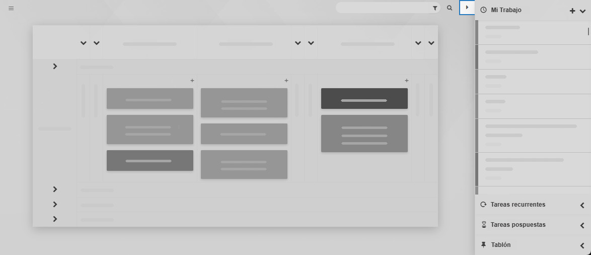 El botón de apertura del panel lateral - cuando está abierto - aparece resaltado en azul