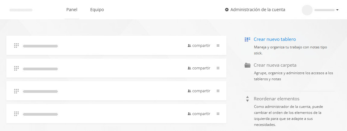 El enlace crear nuevo tablero El enlace crear nuevo tablero