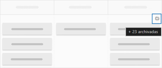 El icono de la carpeta de archivos en el tablero