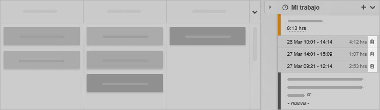 Eliminar un registro de tiempo