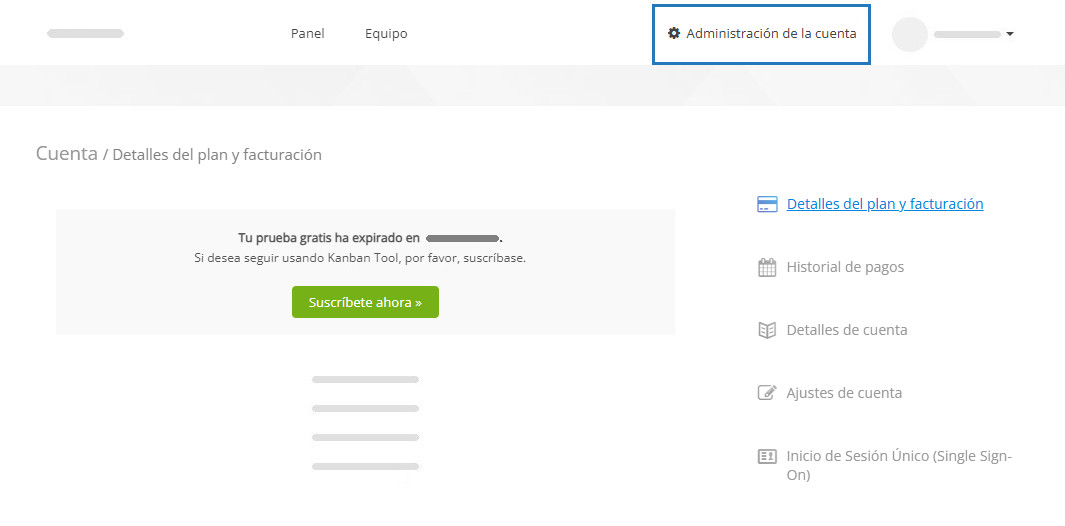 Iniciar una suscripción a Kanban Tool
