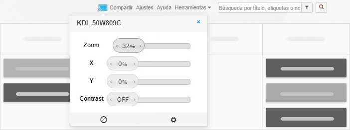 Kanban Cast activado - opciones