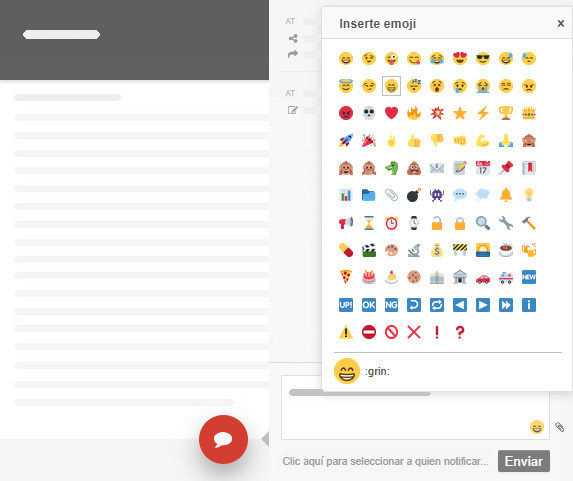 La función Selector de Emoji en los comentarios