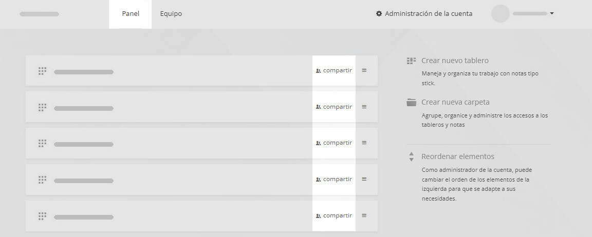 Compartir tableros con usuarios específicos