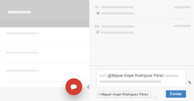 Seleccionar a quién notificar sobre un comentario