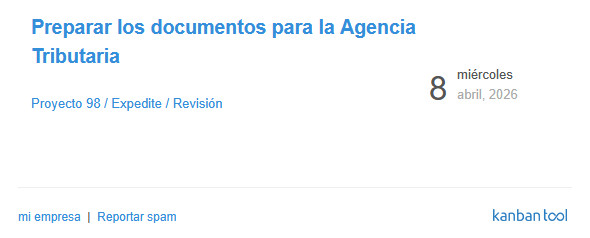 Recordatorios de Tareas - correo electrónico Recordatorios de Tareas - correo electrónico
