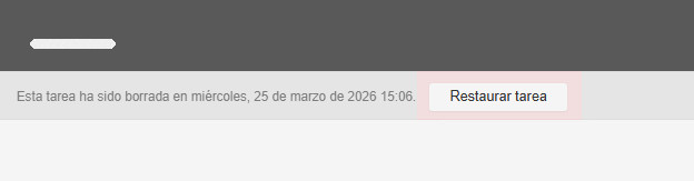 Recuperar una tarea eliminada