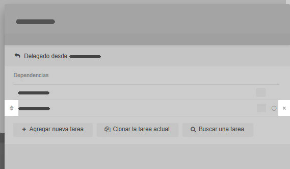 Reordenar o cancelar dependencias
