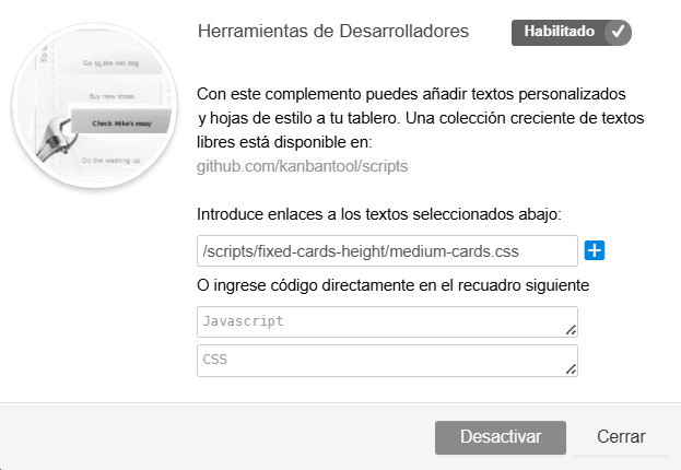 Añadir el script Altura Fija de la Tarjeta Añadir el script Altura Fija de la Tarjeta a las Herramientas de desarrolladores