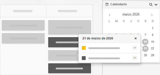 Fecha límite - widget de calendario
