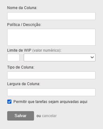 Ativar arquivamento de tarefas na coluna Ativando um arquivo de tarefas em uma coluna