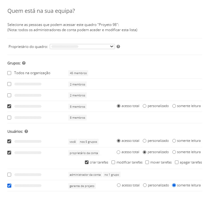 Conceder a alguém acesso ao quadro de mensagens apenas para leitura