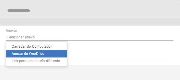 Anexar arquivos do OneDrive