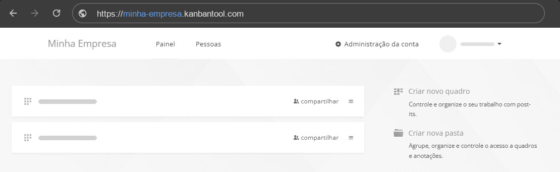 Fazer login no Kanban Tool na página de login personalizada