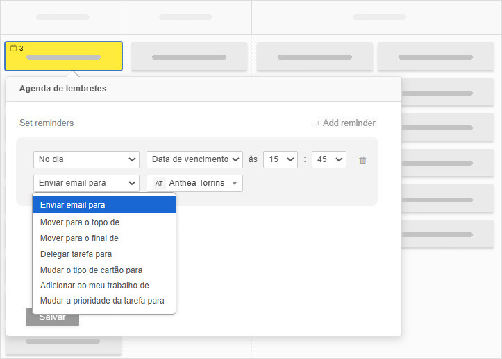 Como criar um lembrete personalizado para uma tarefa