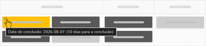 Data de vencimento - parte externa do cartão Indicador da data de vencimento na frente do cartão