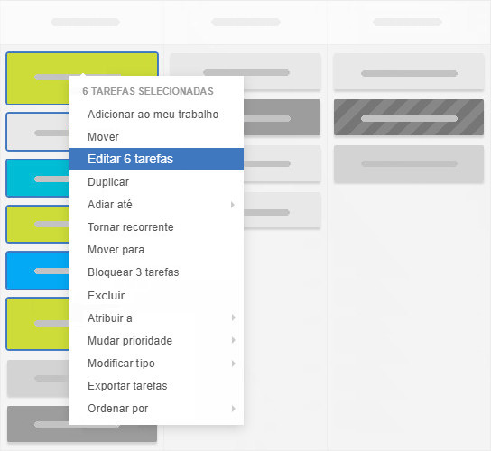 Editar várias tarefas de uma só vez Editar várias tarefas de uma só vez