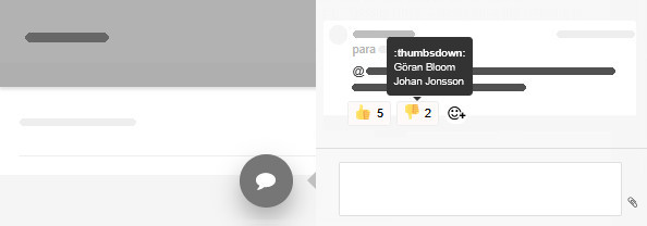 Exemplo de Reações a Comentários com contagem de votos Exemplo de Reações a Comentários com contagem de votos