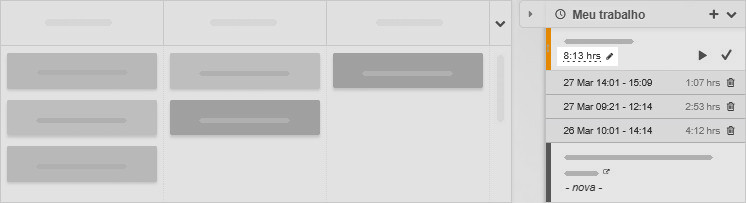Mostrar registros de tempo para o total do cronômetro